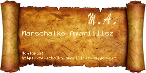 Marschalko Amarillisz névjegykártya